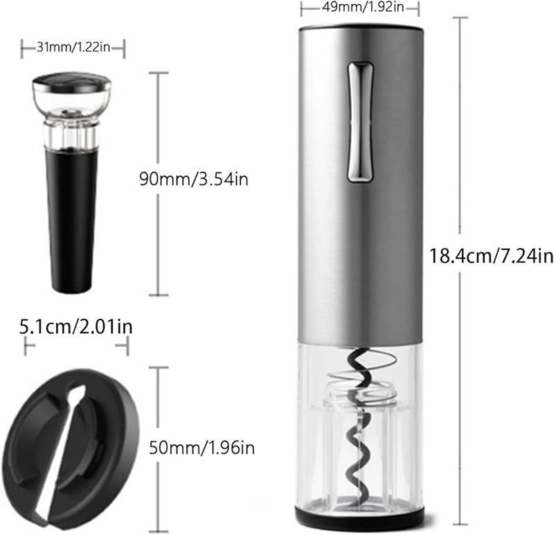 مجموعة فتاحة زجاجات النبيذ الأوتوماتيكية القابلة لإعادة الشحن مع مهوية من الفولاذ المقاوم للصدأ لمختلف المناسبات - Image 5